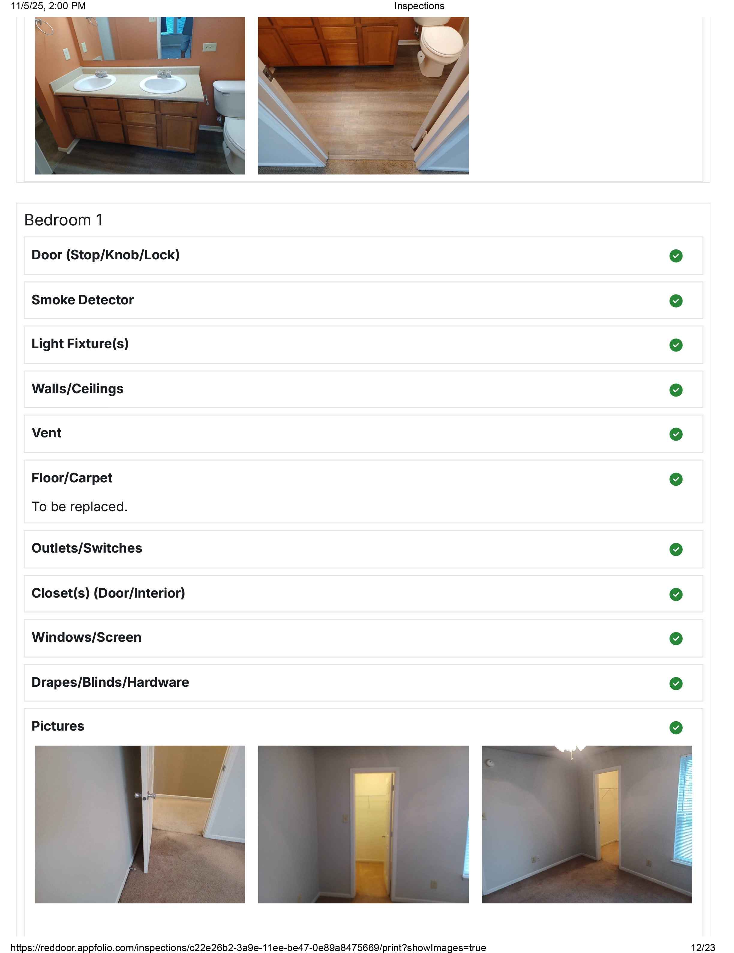 Move-in Inspection 12