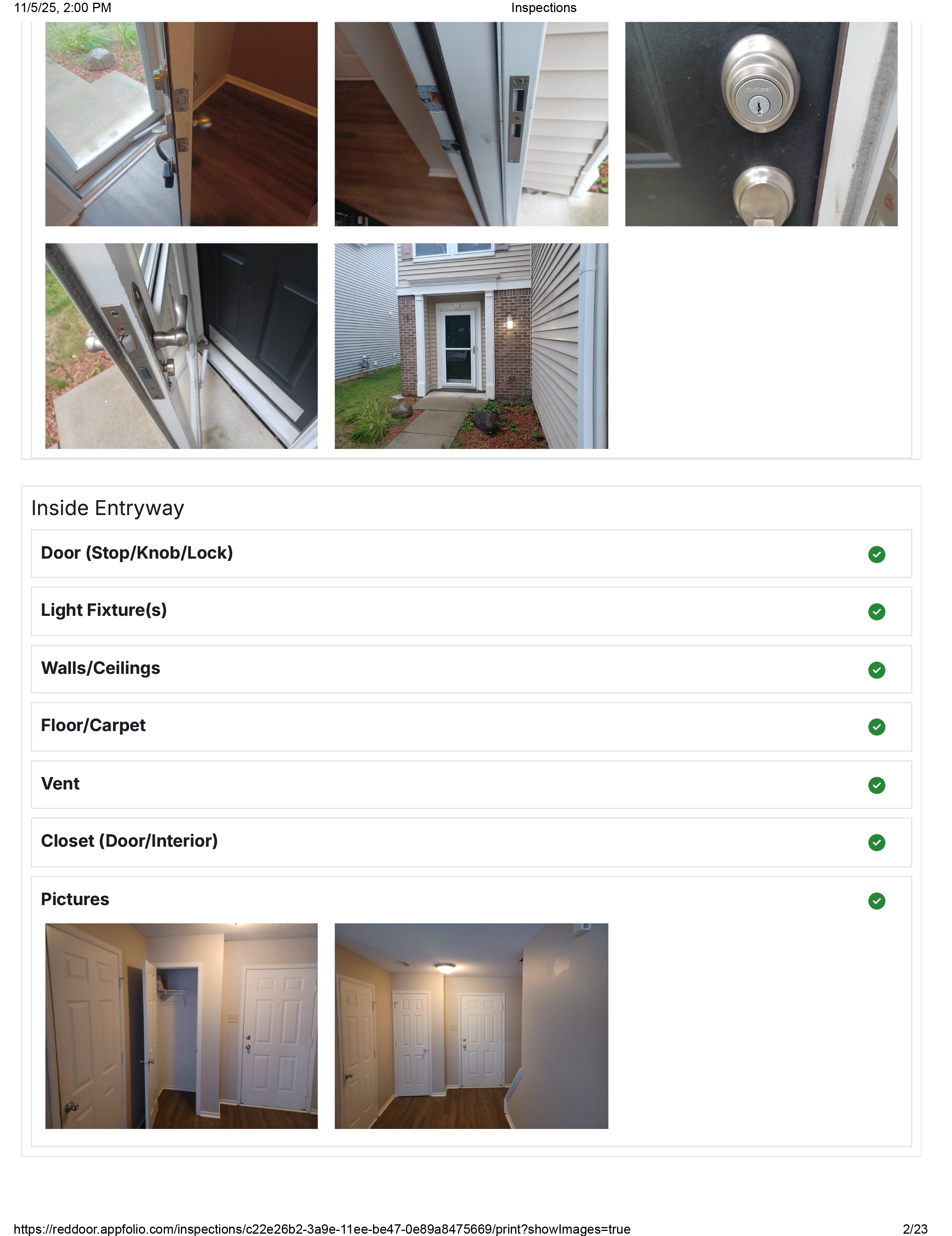 Move-in Inspection 2