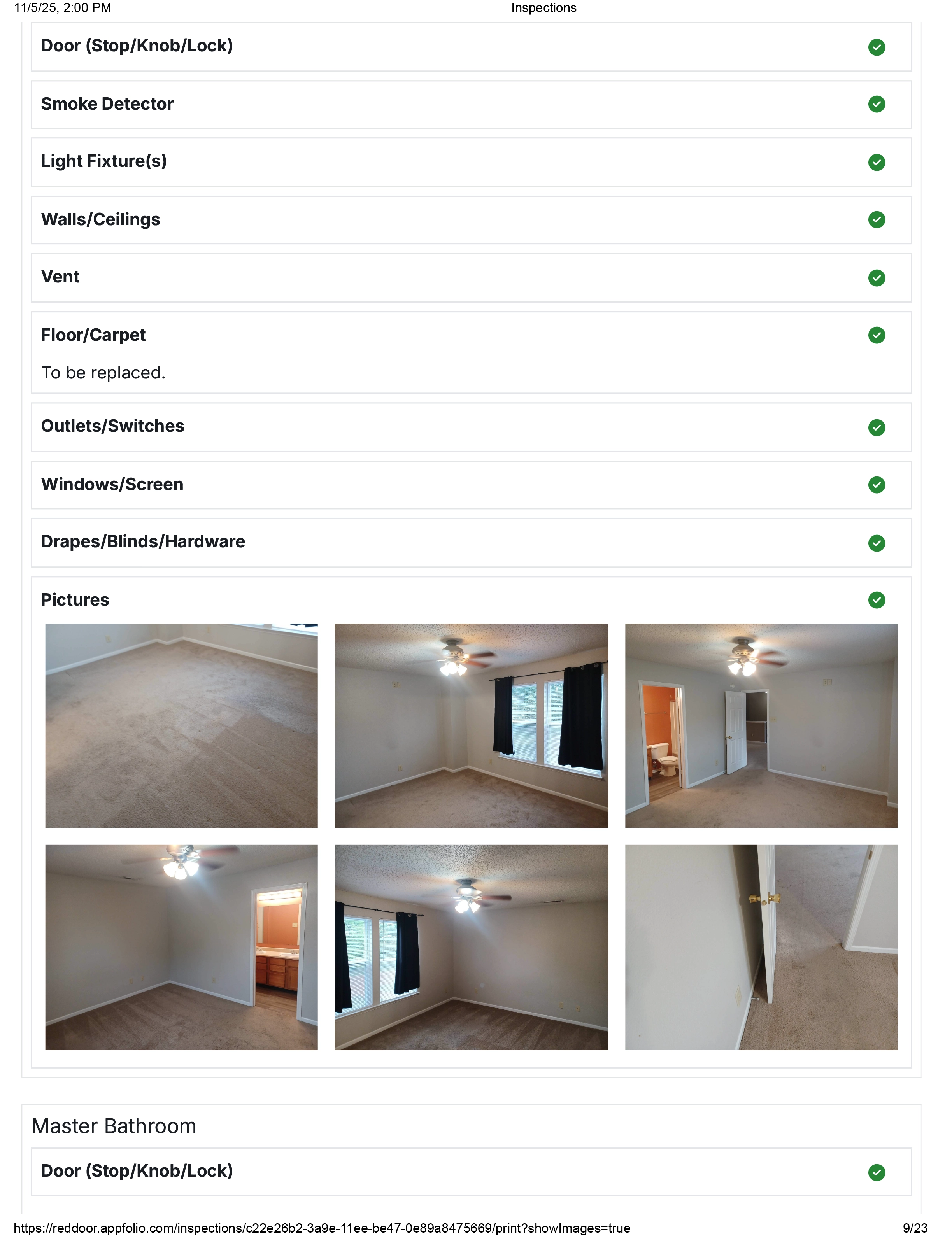 Move-in Inspection 9